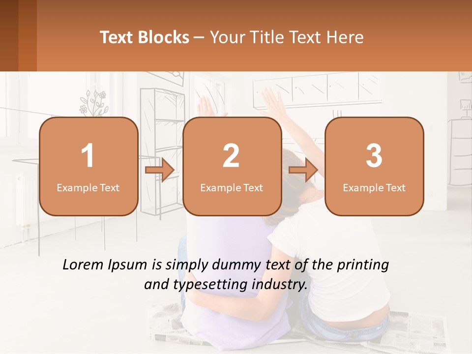 A Couple Sitting On The Floor In Front Of A Drawing PowerPoint Template