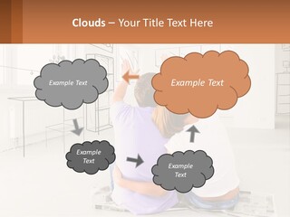 A Couple Sitting On The Floor In Front Of A Drawing PowerPoint Template