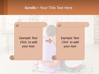 A Couple Sitting On The Floor In Front Of A Drawing PowerPoint Template