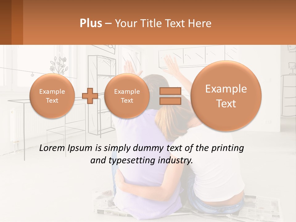 A Couple Sitting On The Floor In Front Of A Drawing PowerPoint Template