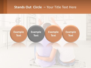 A Couple Sitting On The Floor In Front Of A Drawing PowerPoint Template