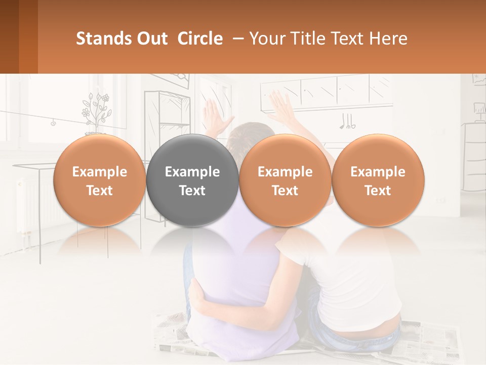 A Couple Sitting On The Floor In Front Of A Drawing PowerPoint Template