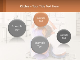 A Couple Sitting On The Floor In Front Of A Drawing PowerPoint Template