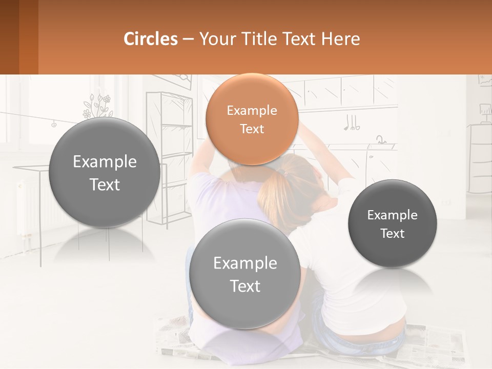 A Couple Sitting On The Floor In Front Of A Drawing PowerPoint Template