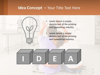 A Couple Sitting On The Floor In Front Of A Drawing PowerPoint Template