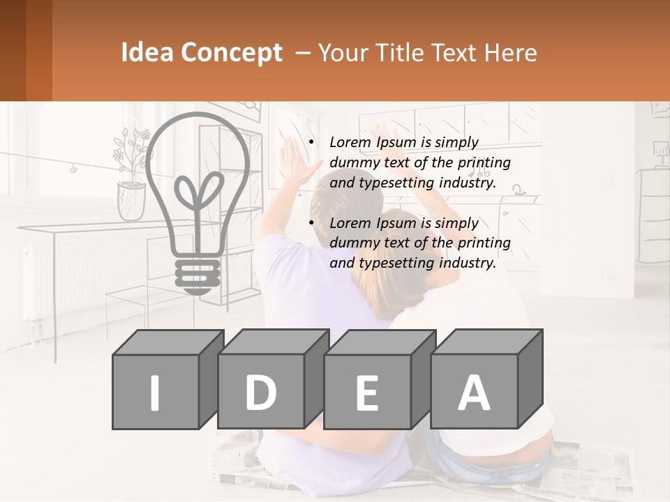 A Couple Sitting On The Floor In Front Of A Drawing PowerPoint Template