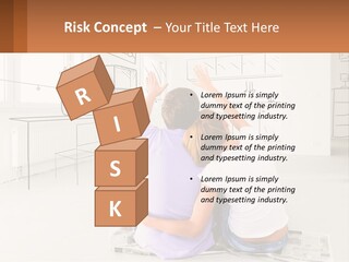 A Couple Sitting On The Floor In Front Of A Drawing PowerPoint Template