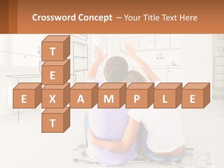 A Couple Sitting On The Floor In Front Of A Drawing PowerPoint Template