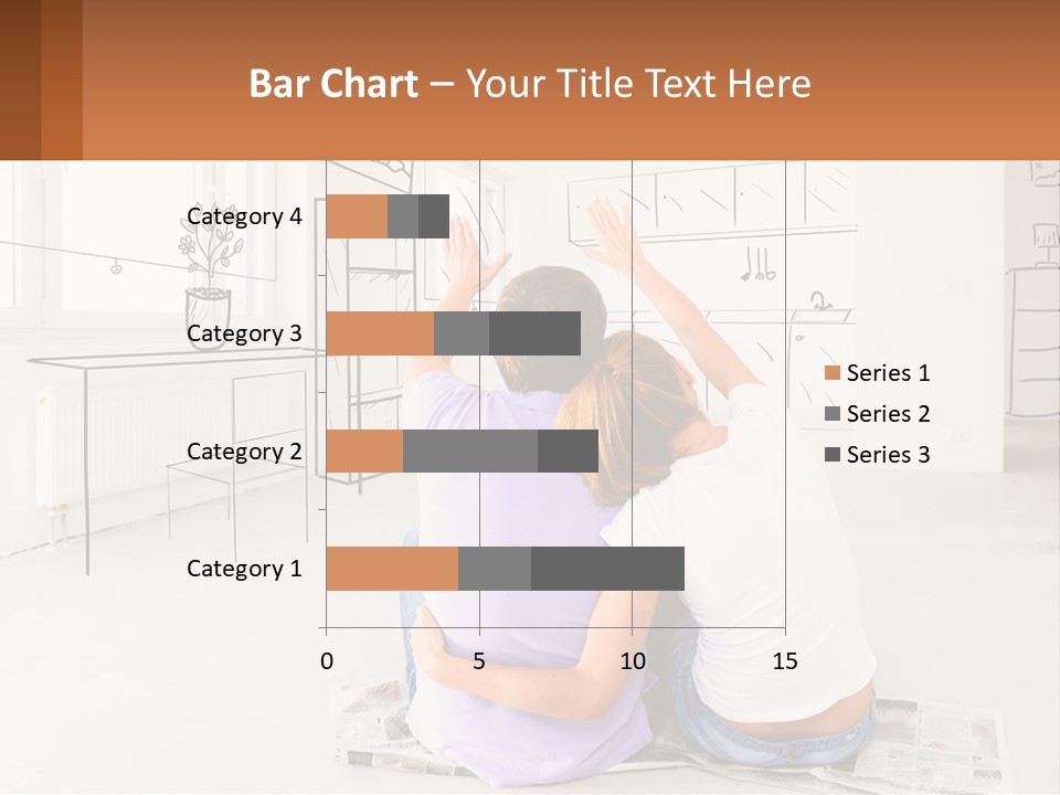 A Couple Sitting On The Floor In Front Of A Drawing PowerPoint Template
