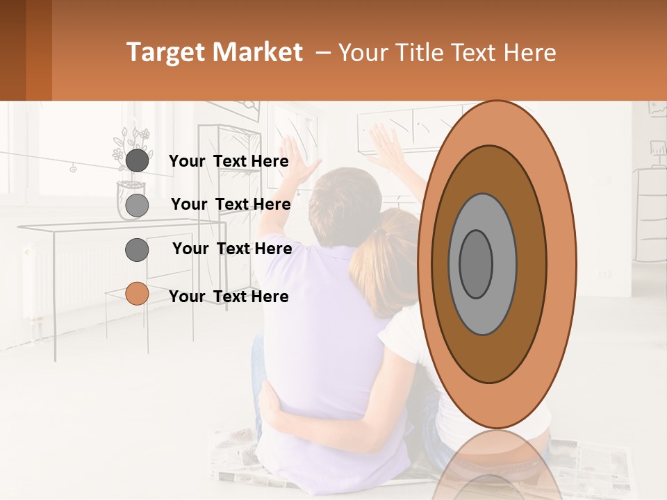 A Couple Sitting On The Floor In Front Of A Drawing PowerPoint Template