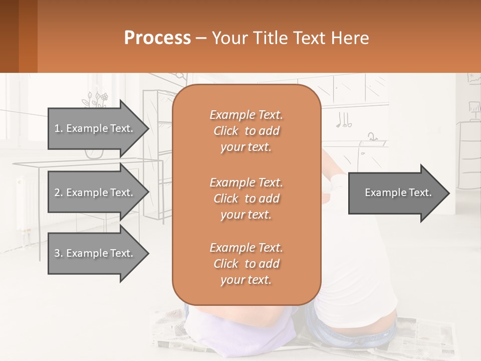 A Couple Sitting On The Floor In Front Of A Drawing PowerPoint Template