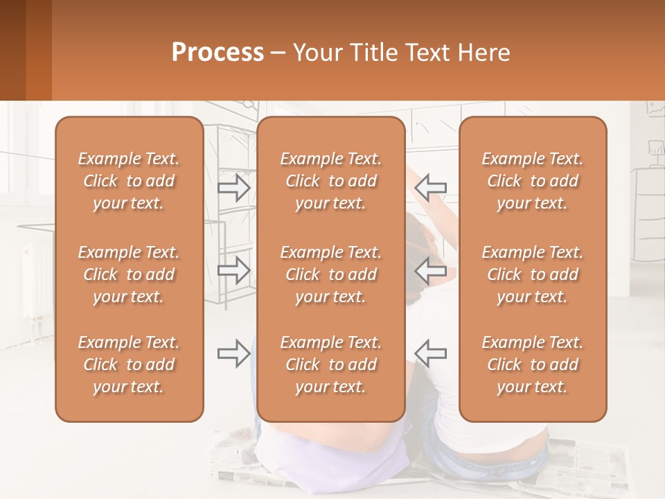 A Couple Sitting On The Floor In Front Of A Drawing PowerPoint Template