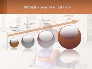 A Couple Sitting On The Floor In Front Of A Drawing PowerPoint Template