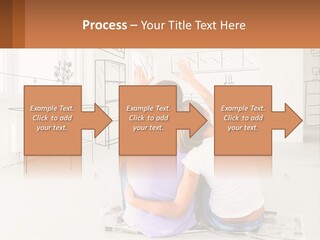 A Couple Sitting On The Floor In Front Of A Drawing PowerPoint Template