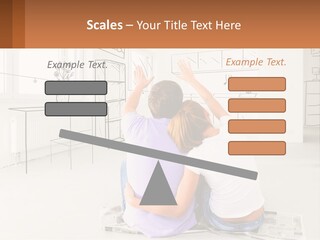 A Couple Sitting On The Floor In Front Of A Drawing PowerPoint Template