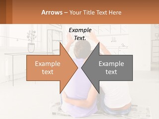 A Couple Sitting On The Floor In Front Of A Drawing PowerPoint Template