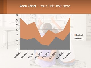 A Couple Sitting On The Floor In Front Of A Drawing PowerPoint Template
