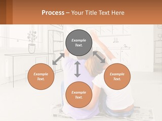 A Couple Sitting On The Floor In Front Of A Drawing PowerPoint Template