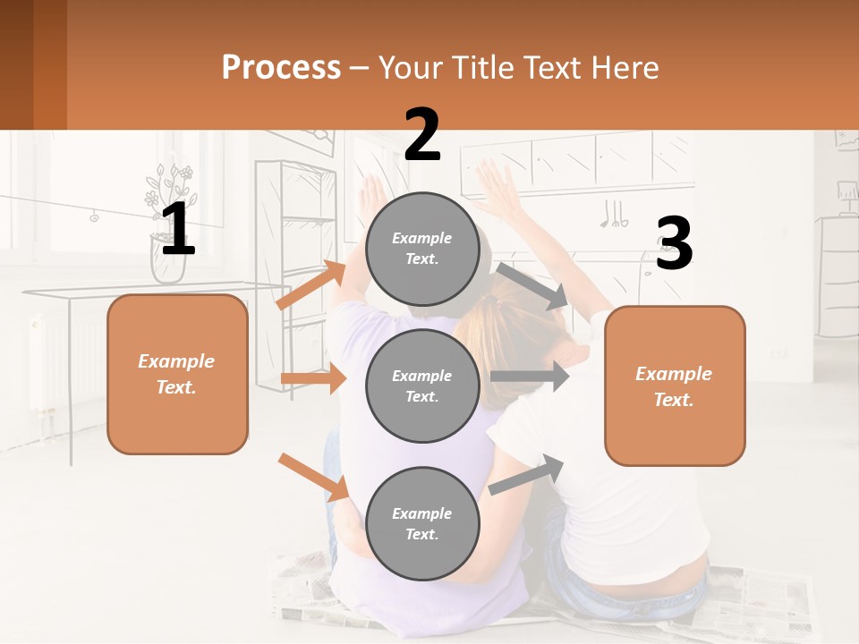 A Couple Sitting On The Floor In Front Of A Drawing PowerPoint Template