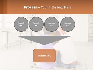 A Couple Sitting On The Floor In Front Of A Drawing PowerPoint Template