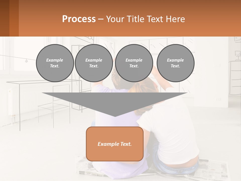A Couple Sitting On The Floor In Front Of A Drawing PowerPoint Template