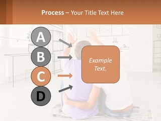 A Couple Sitting On The Floor In Front Of A Drawing PowerPoint Template