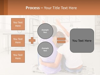 A Couple Sitting On The Floor In Front Of A Drawing PowerPoint Template