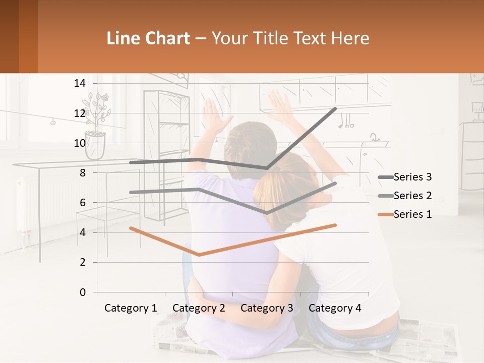 A Couple Sitting On The Floor In Front Of A Drawing PowerPoint Template