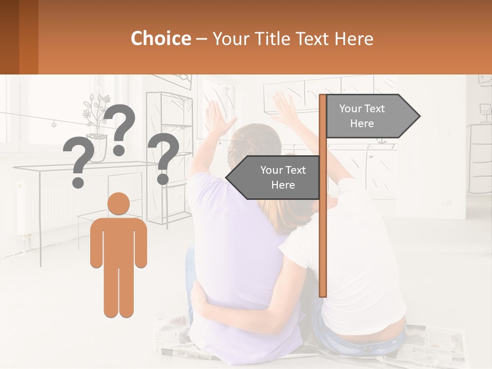 A Couple Sitting On The Floor In Front Of A Drawing PowerPoint Template