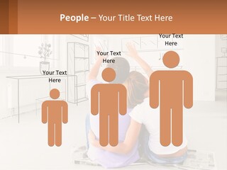 A Couple Sitting On The Floor In Front Of A Drawing PowerPoint Template