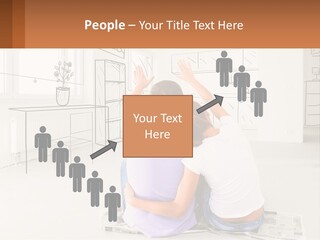 A Couple Sitting On The Floor In Front Of A Drawing PowerPoint Template