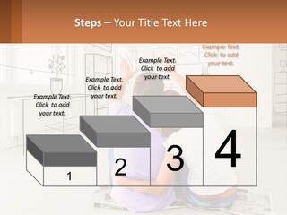A Couple Sitting On The Floor In Front Of A Drawing PowerPoint Template