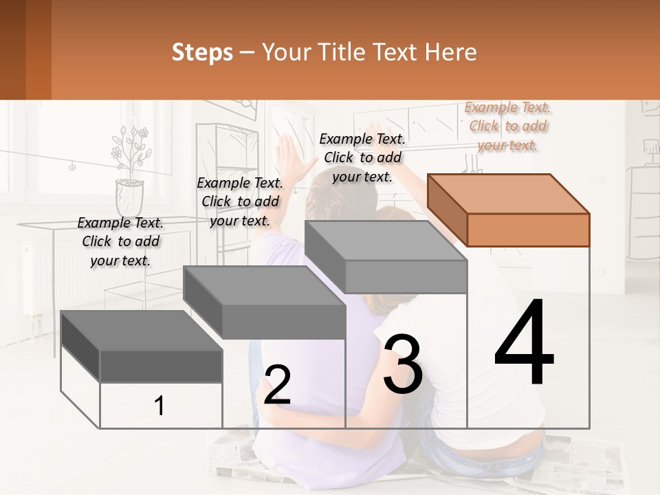 A Couple Sitting On The Floor In Front Of A Drawing PowerPoint Template