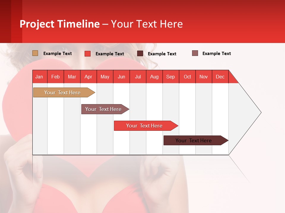 A Woman Holding A Red Heart In Front Of Her Face PowerPoint Template