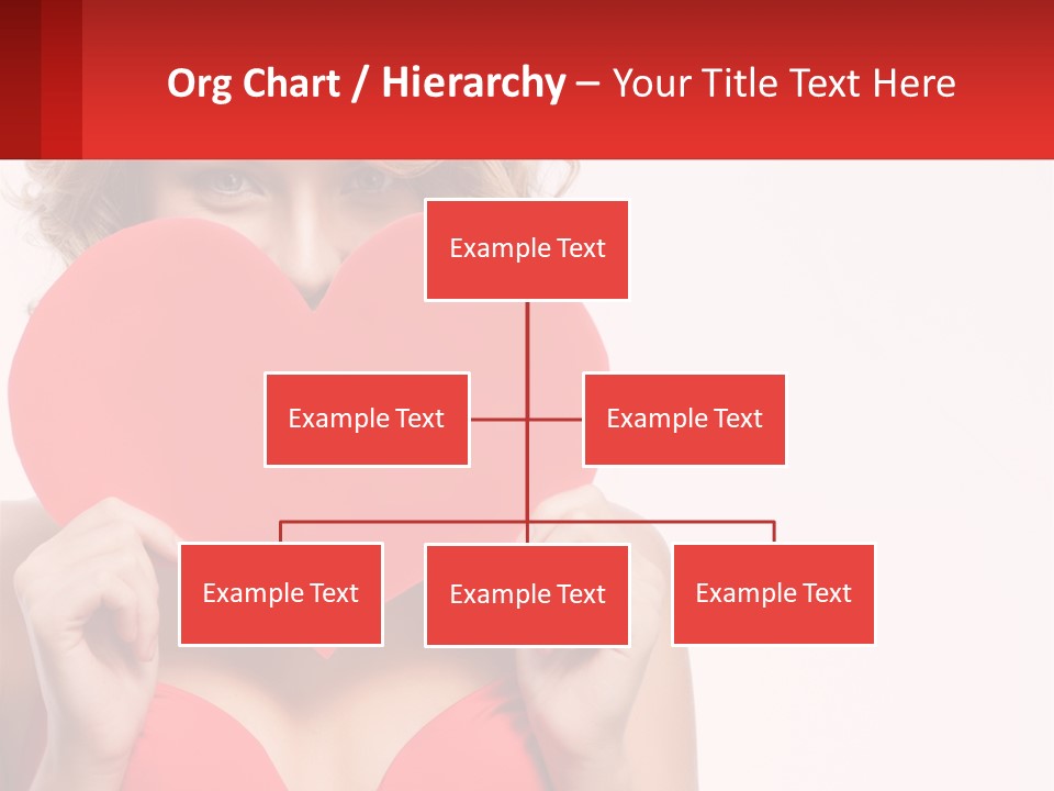 A Woman Holding A Red Heart In Front Of Her Face PowerPoint Template