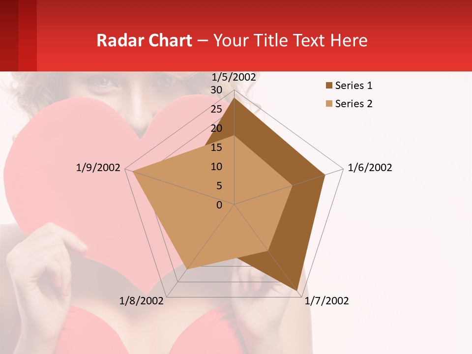 A Woman Holding A Red Heart In Front Of Her Face PowerPoint Template