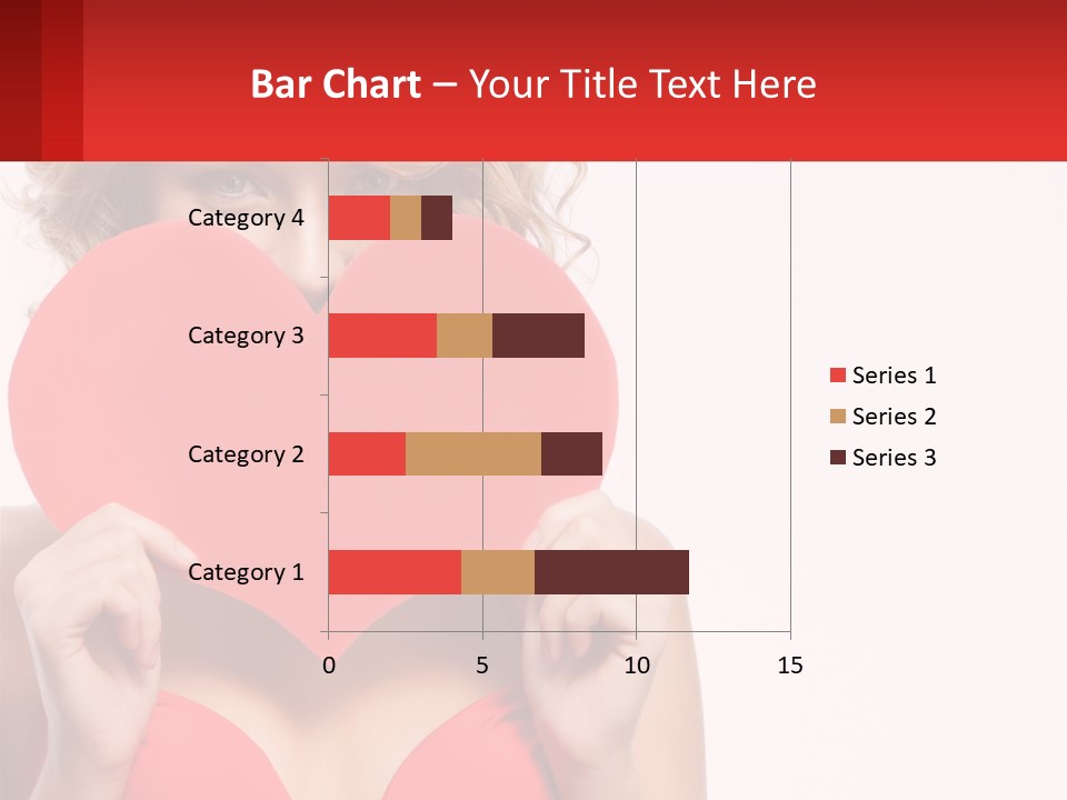 A Woman Holding A Red Heart In Front Of Her Face PowerPoint Template