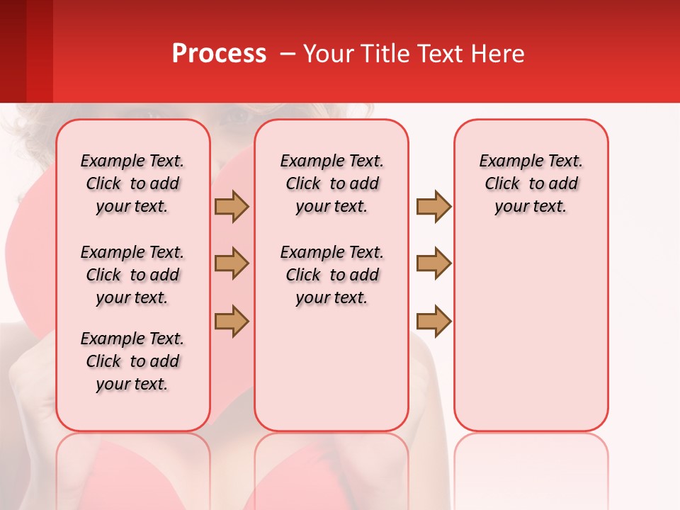 A Woman Holding A Red Heart In Front Of Her Face PowerPoint Template