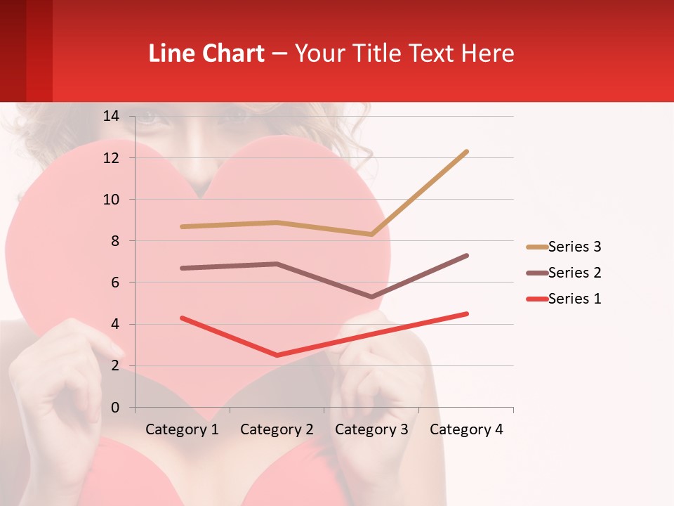 A Woman Holding A Red Heart In Front Of Her Face PowerPoint Template