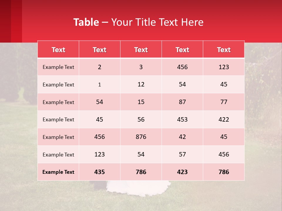 A Bride And Groom Holding A Red Umbrella PowerPoint Template