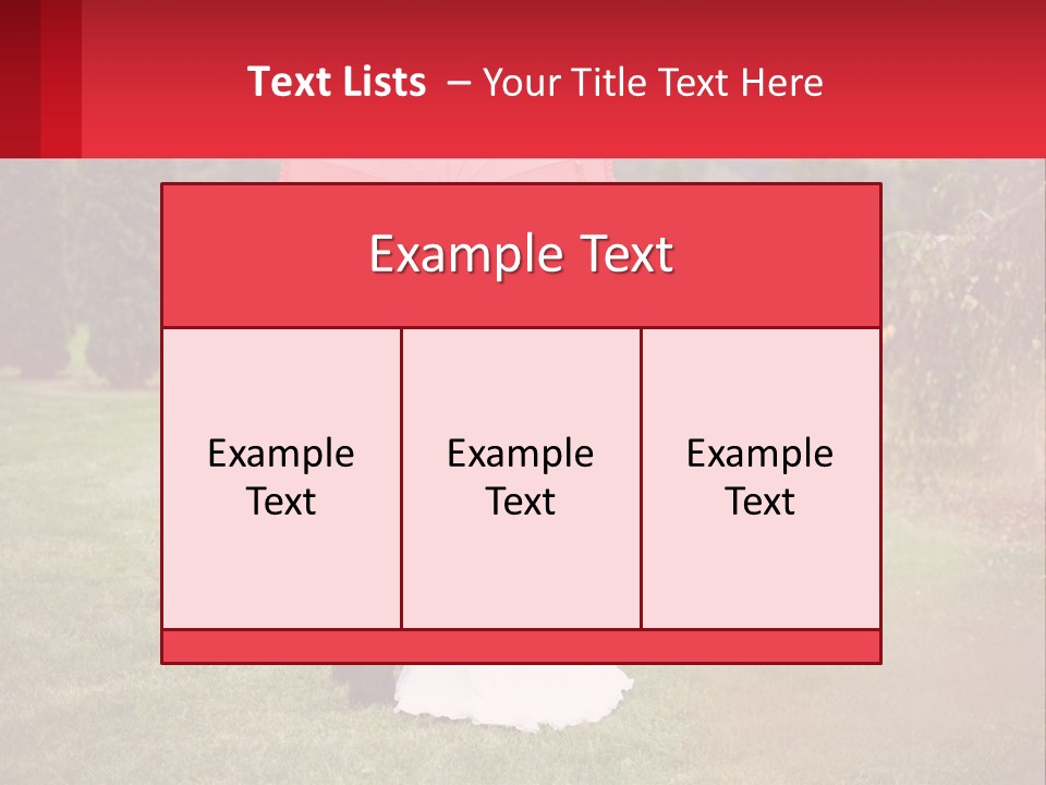 A Bride And Groom Holding A Red Umbrella PowerPoint Template