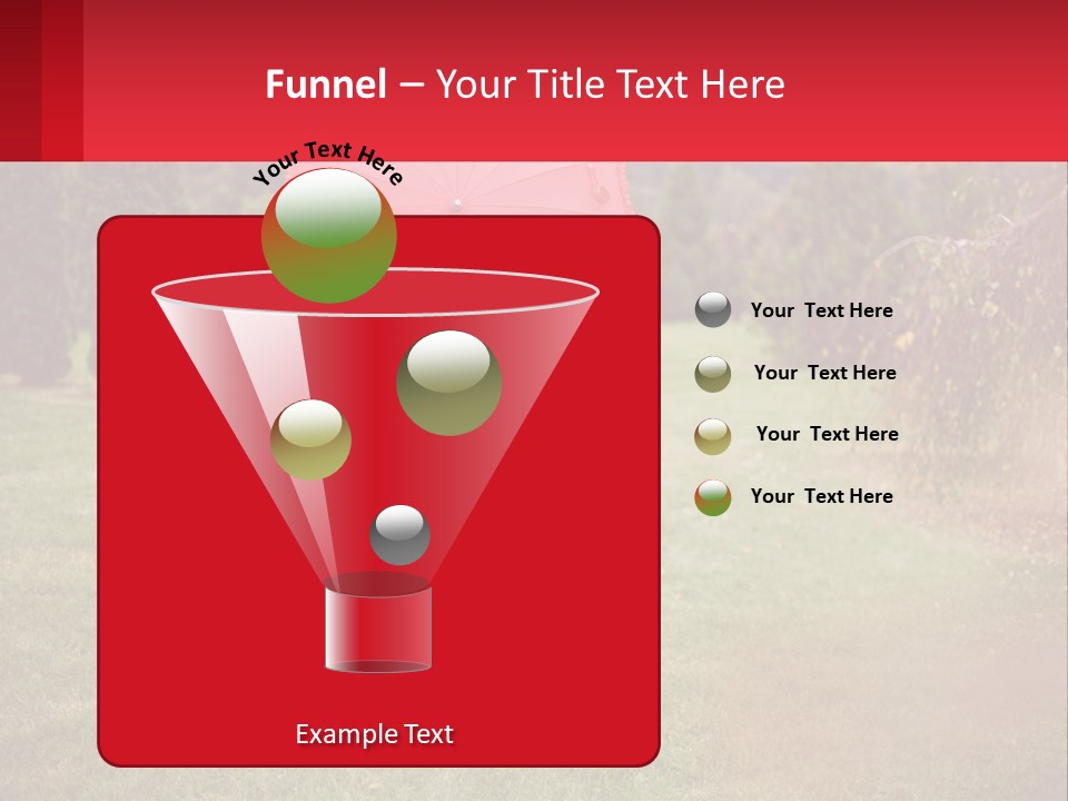 A Bride And Groom Holding A Red Umbrella PowerPoint Template