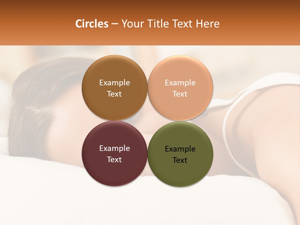 A Woman Sleeping On A Bed With Her Eyes Closed PowerPoint Template