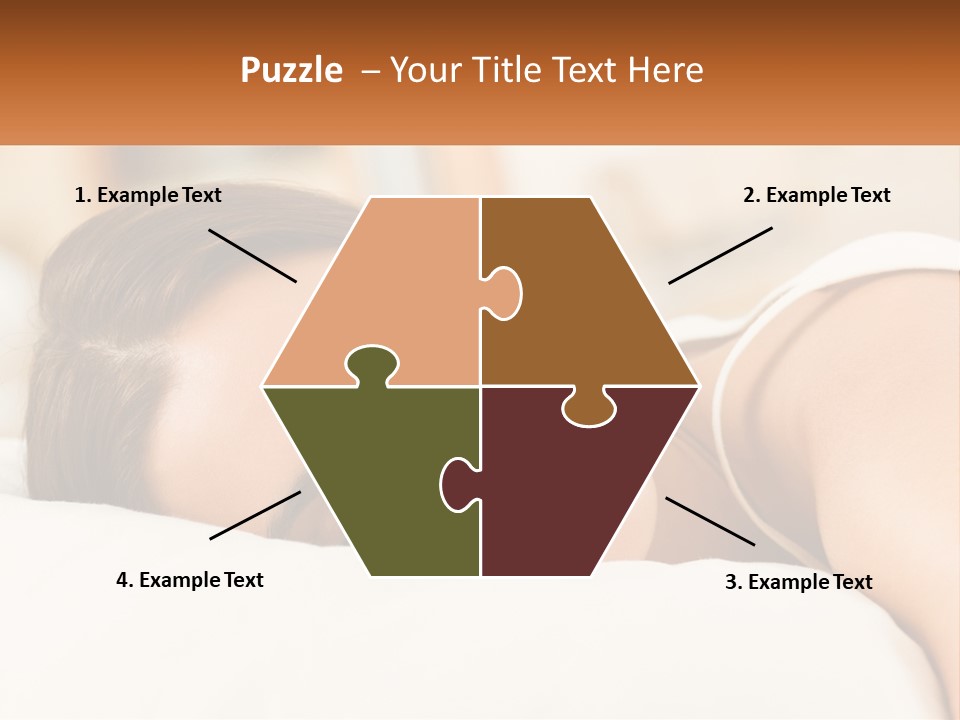 A Woman Sleeping On A Bed With Her Eyes Closed PowerPoint Template