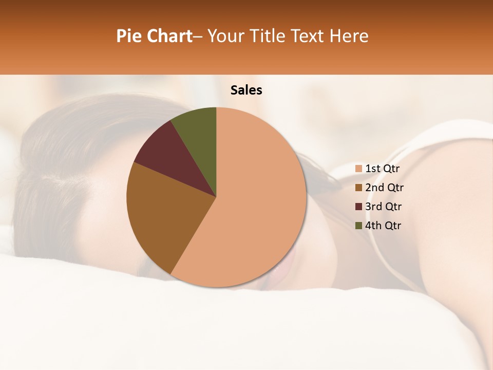 A Woman Sleeping On A Bed With Her Eyes Closed PowerPoint Template