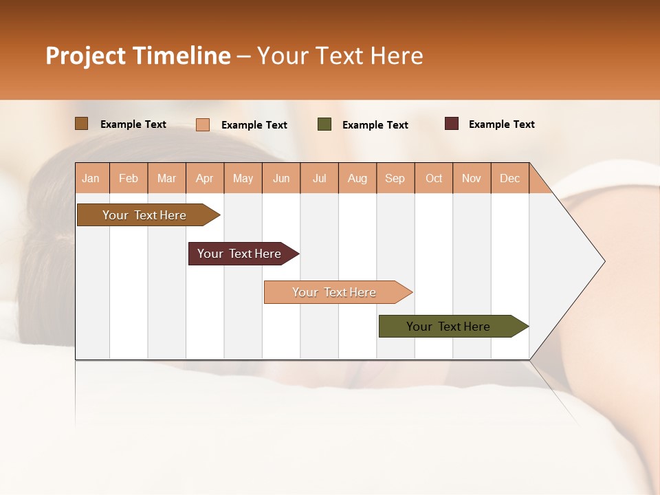 A Woman Sleeping On A Bed With Her Eyes Closed PowerPoint Template