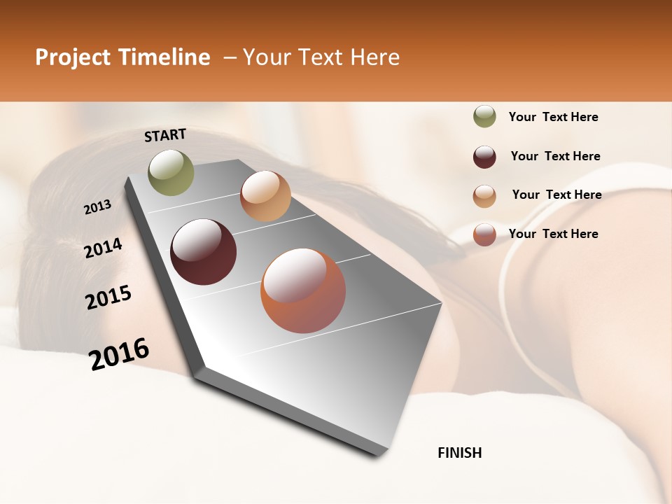 A Woman Sleeping On A Bed With Her Eyes Closed PowerPoint Template