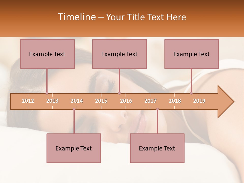 A Woman Sleeping On A Bed With Her Eyes Closed PowerPoint Template