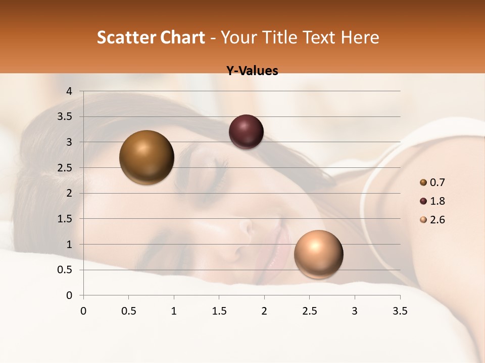 A Woman Sleeping On A Bed With Her Eyes Closed PowerPoint Template