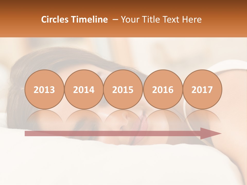 A Woman Sleeping On A Bed With Her Eyes Closed PowerPoint Template